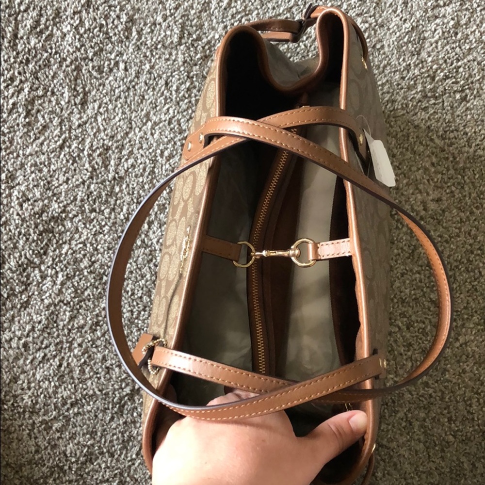 Coach Brown Drawstring Purse - Picture 4 of 7